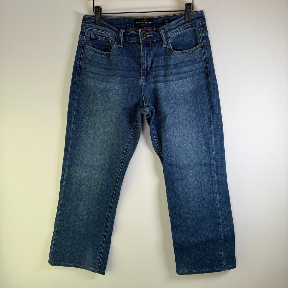Lucky Brand Women's Easy Rider Dark Wash Basic Denim Blue Jeans Ankle Size 4 27‎